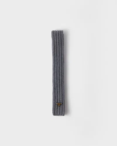 Prada Wool Scarf In Gray