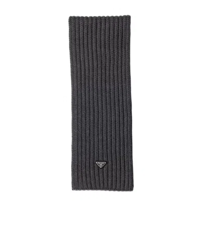 Prada Wool Scarf In Metallic