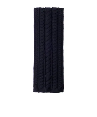 Prada Wool Scarf In Navy
