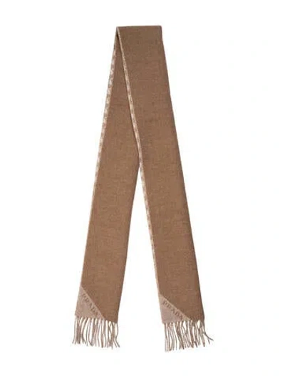 Pre-owned Prada Wool Scarf In Neutral