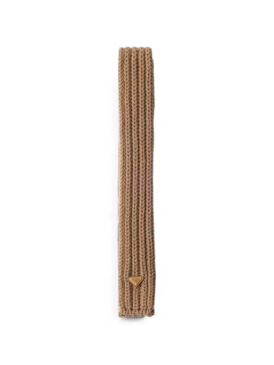 Prada Wool Scarf In Brown