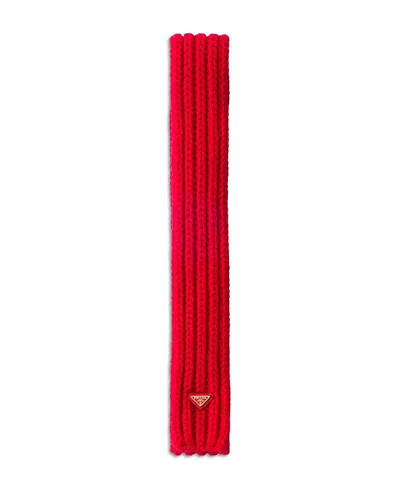 Prada Wool Scarf In Red