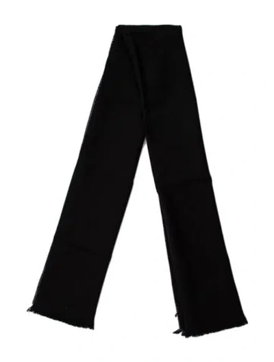 Pre-owned Prada Wool Scarf W/ Tags In Black