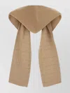 Prada Wool Scarf With Reversible Design And Pocket Detail