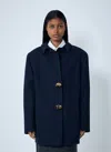 Prada Wool Shetland Blazer In Blue