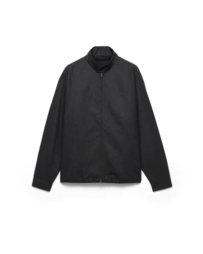 Prada Wool Shirt In Black