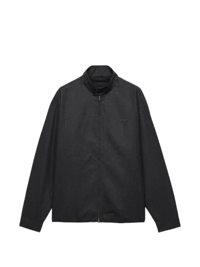 Prada Wool Shirt In Black