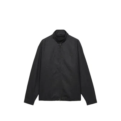 Prada Wool Shirt In Black