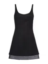 Prada Wool Short Dress Clothing In Black