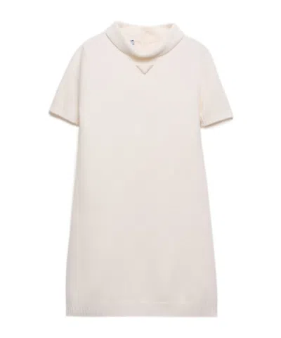 PRADA PRADA SHORT-SLEEVED KNITTED DRESS