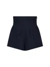 Prada Wool Shorts In Blue