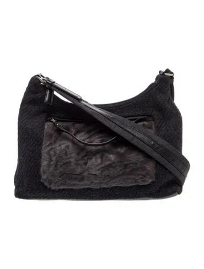 Pre-owned Prada Wool Shoulder Bag In Gray
