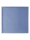 Prada Wool-silk Jacquard Logo Shawl In Blue