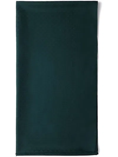 Prada Wool And Silk Scarf In Forest Green