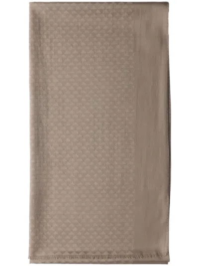 Prada Wool-silk Scarf In Grey