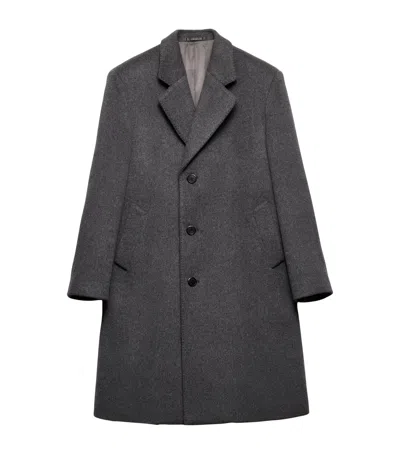 PRADA PRADA WOOL SINGLE-BREASTED COAT