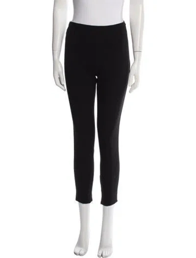 Pre-owned Prada Wool Skinny Leg Pants In Black