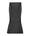 Prada Mermaid Wool Midi Skirt In Black