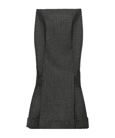 PRADA MOULINÉ WOOL MIDI-SKIRT