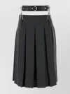 Prada Detachable-belt Midi Skirt