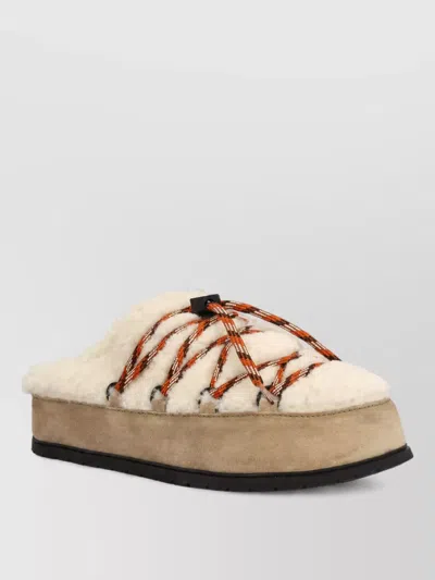 Prada Wool Slip-on Mules In Neutral