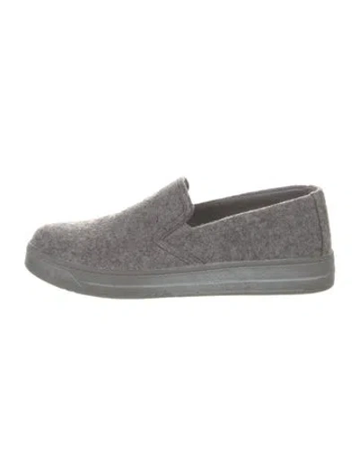 Pre-owned Prada Wool Sneakers In Gray