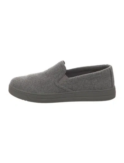 Pre-owned Prada Wool Sneakers In Gray