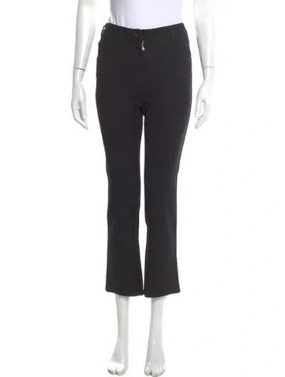 Pre-owned Prada Wool Straight Leg Pants In Black