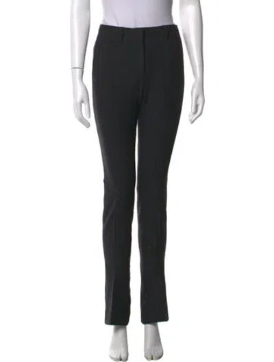 Pre-owned Prada Wool Straight Leg Pants In Black