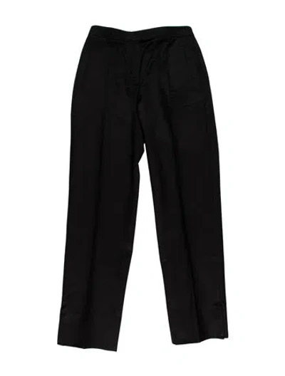 Pre-owned Prada Wool Straight Leg Pants In Blue