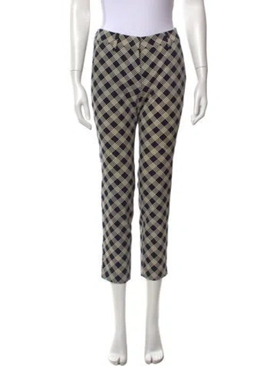 Pre-owned Prada Wool Straight Leg Pants In Blue