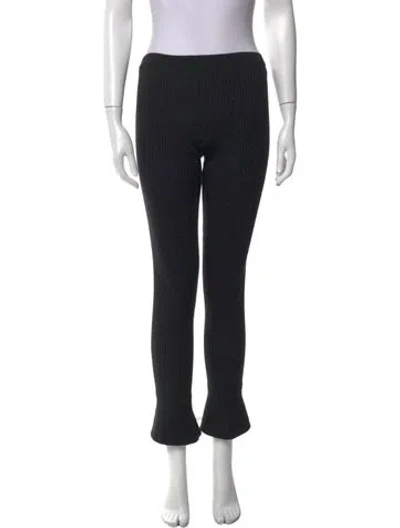 Pre-owned Prada Wool Straight Leg Pants In Gray