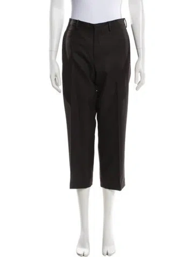 Pre-owned Prada Wool Straight Leg Pants In Gray