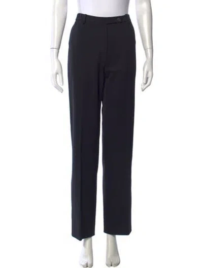 Pre-owned Prada Wool Straight Leg Pants In Gray