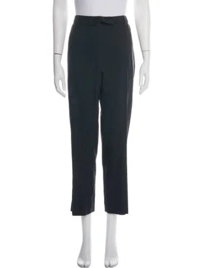 Pre-owned Prada Wool Straight Leg Pants In Grey