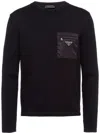 Prada Wool Sweater In Black