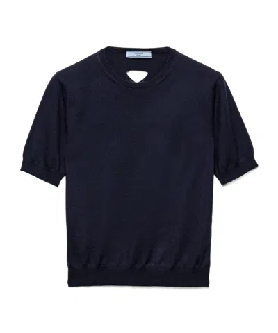 PRADA PRADA CREWNECK KNITTED TOP