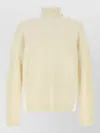 Prada Off White Knitted Sweaters In Neutral