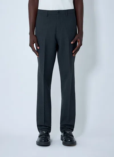 Prada Wool Tailored Pants In Black
