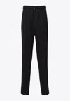 Prada Wool Tailored Pants In Black
