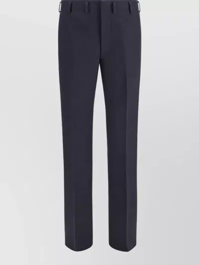 Prada Wool Tailored Trousers In Blue