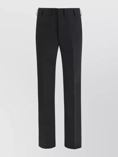 Prada Wool Tailored Trousers In Black