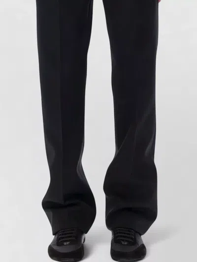 Prada Wool Tailored Trousers Modern Clean Silhouette In Black