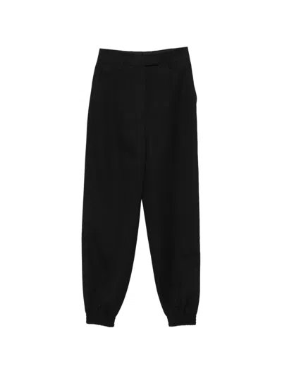 Pre-owned Prada Wool Tapered Trousers In Black