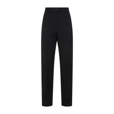 Prada Wool Trousers In Black
