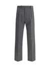 Prada Wool Trousers In Black