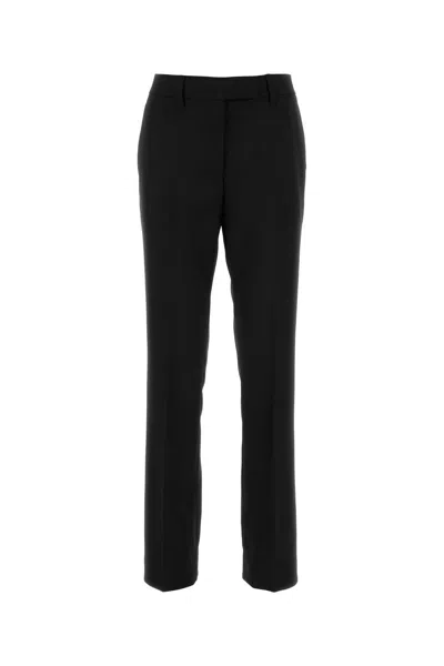 Prada Wool Trousers In Black