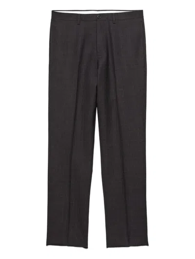 Prada Wool Trousers In Gray