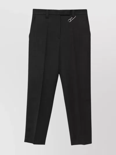 PRADA WOOL TROUSERS SAFETY-PIN DETAIL