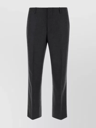 PRADA WOOL TROUSERS WITH BACK POCKETS AND BELT LOOPS